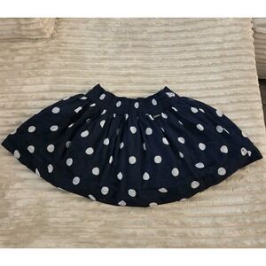 Hollister Navy Blue Polka Dot Juniors Poofy Mini Skirt Fully Lined Size XS Y2k